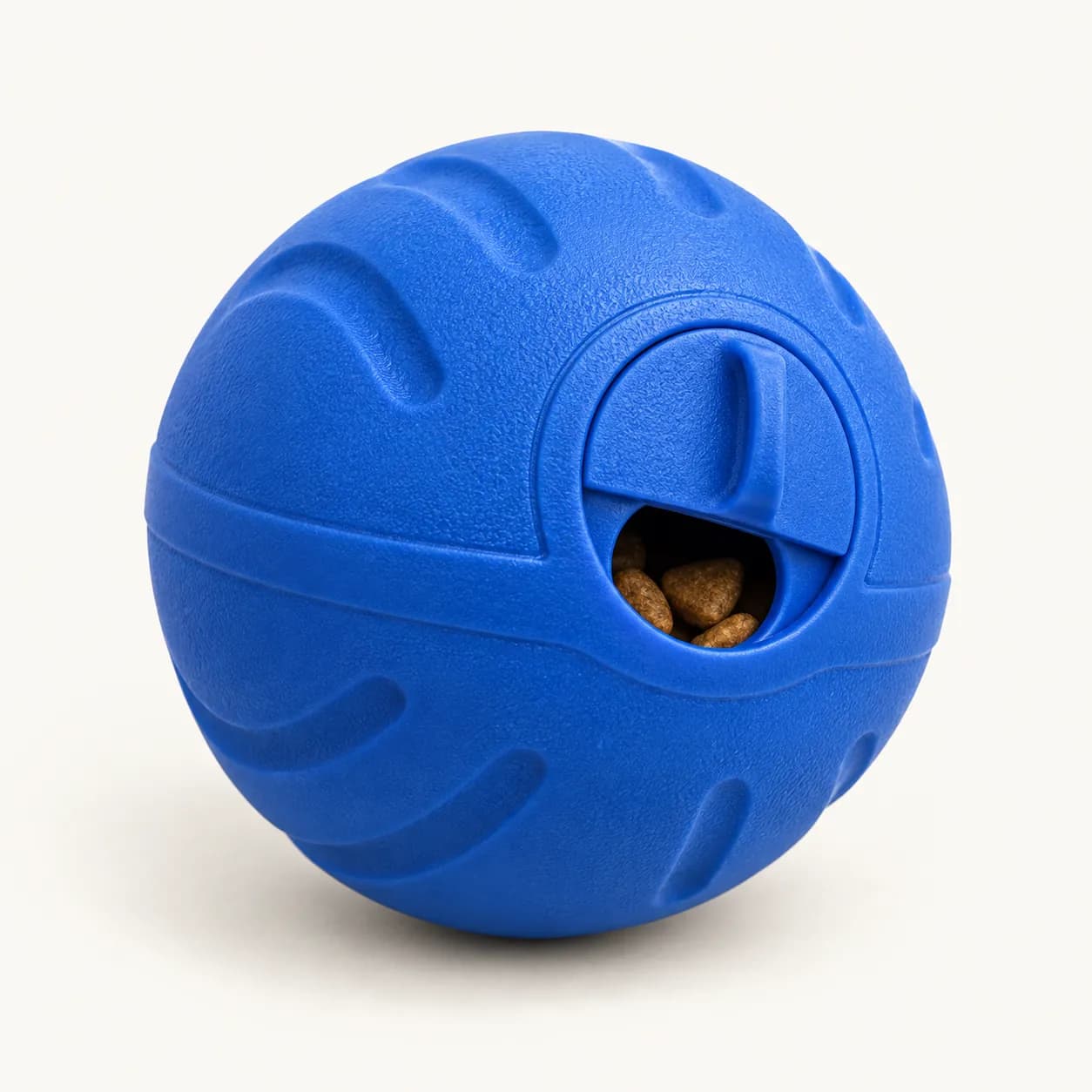 Illustrative rendering of a blue treat tumbler